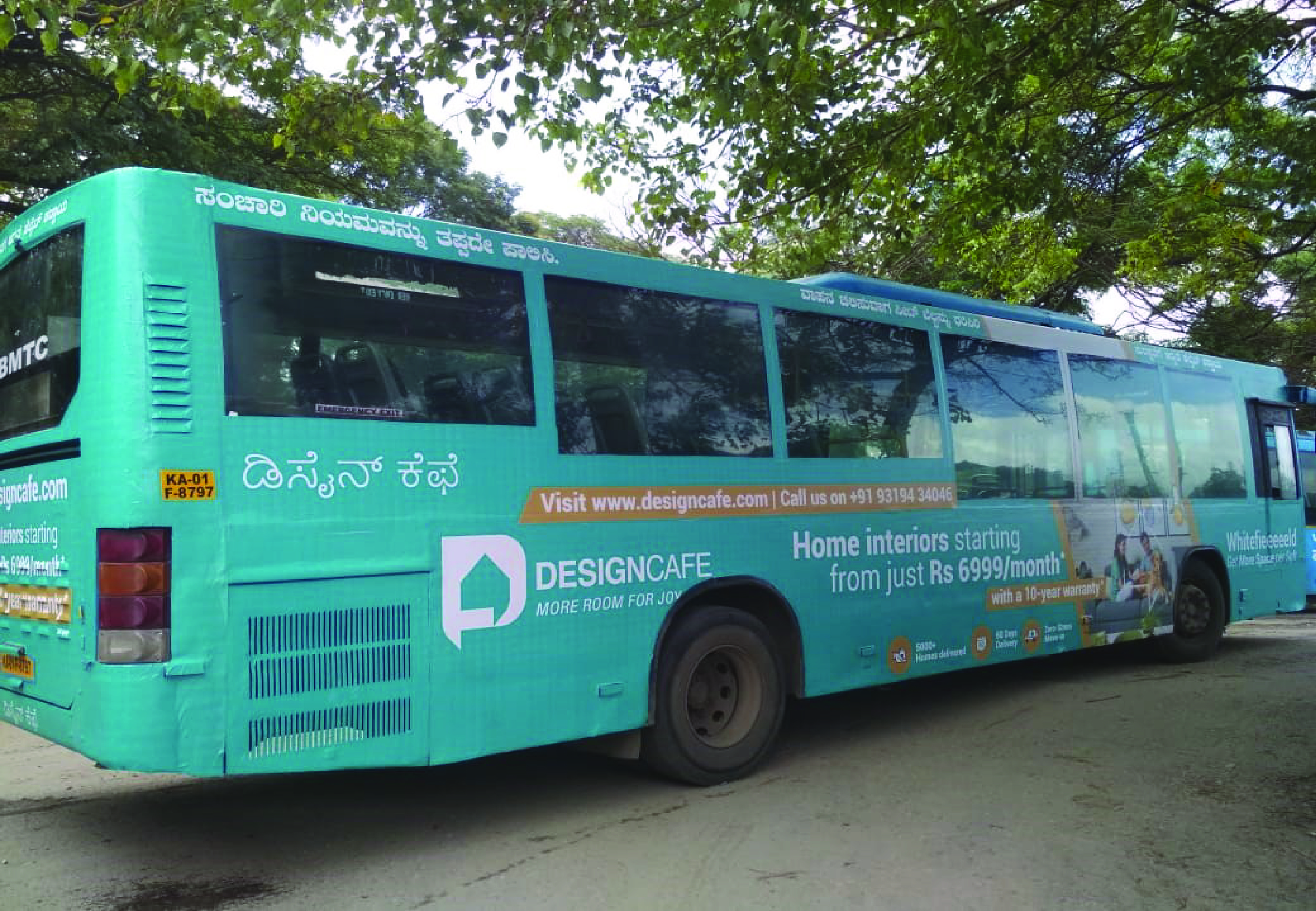 Design Cafe Bus Advertisement in Bangalore